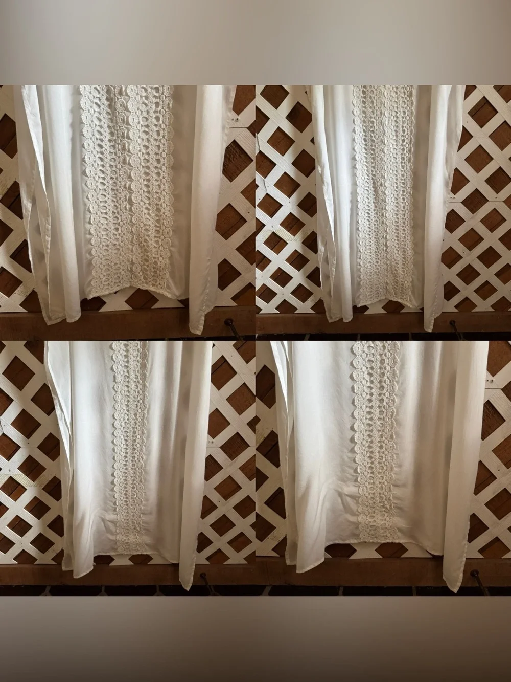Z&L Europe White eyelet lace swim cover up dress